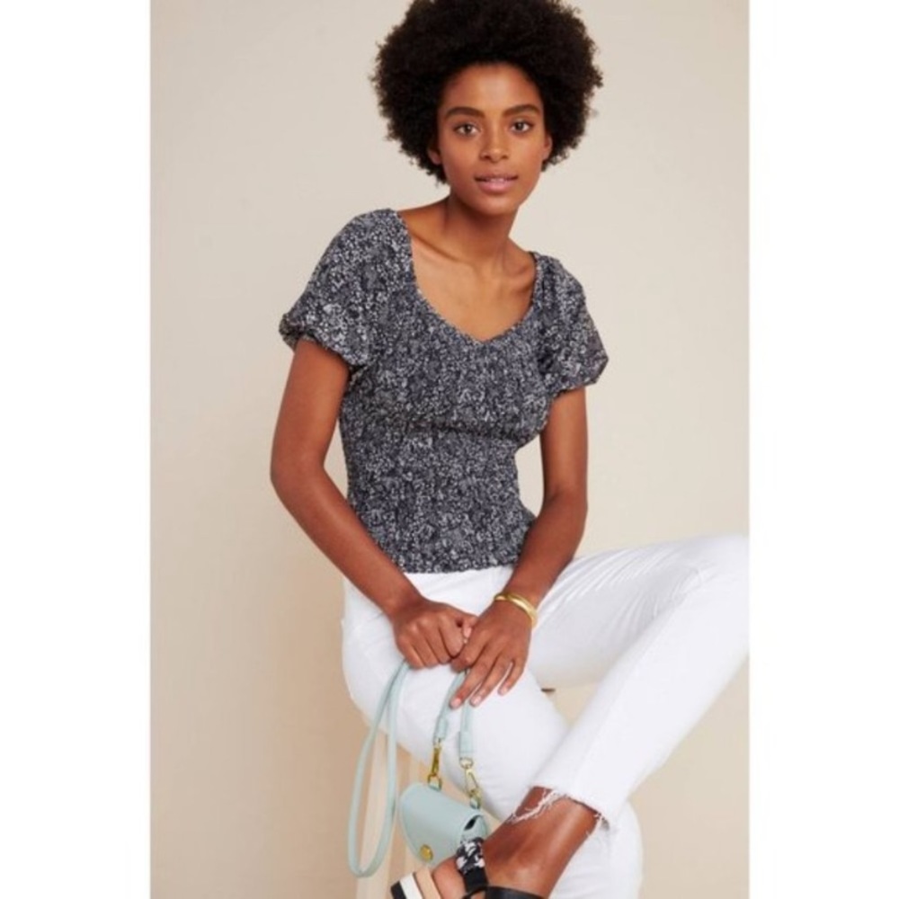 Anthropologie Smocked top